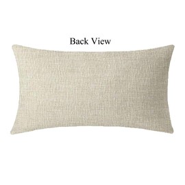 Smilyard Christmas Throw Pillow Covers Joy with Quote Pillow Cases Home Decor Lumbar Cushion Cover Mistletoe Plant Print Rectangle Pillowcase Cotton Linen for Sofa 12x20 Inch(C 03)