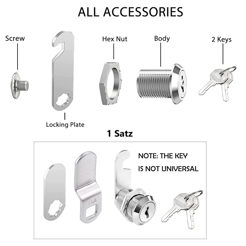 Security Cam Lock Furniture Lock Drawer Lock,Generic Lock for Mailboxes
