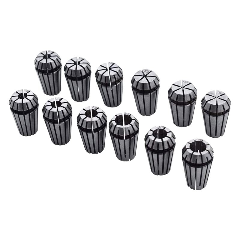 ER-16 Collet Set,12pcs ER16(1/32"-3/8") Spring Collet Set for CNC milling