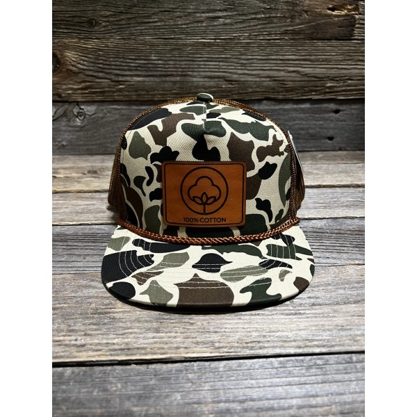 Savannah Moss Co 100% Cotton Retro Duck Camo/Rope Mesh Leather