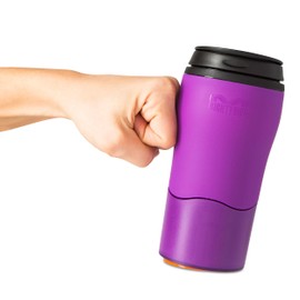 Mighty Mug Plastic Travel Mug, No Spill Double Wall Tumbler, Cold/Hot, Cup-Holder Friendly, Dishwasher Safe, (Purple, 12oz)