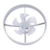 Flush Mount Ceiling Fan with Light Modern Round Enclosed Ceiling
