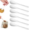 6 Pieces Ceramic White Spoon, Jam Mini Dessert Teaspoon, Tableware
