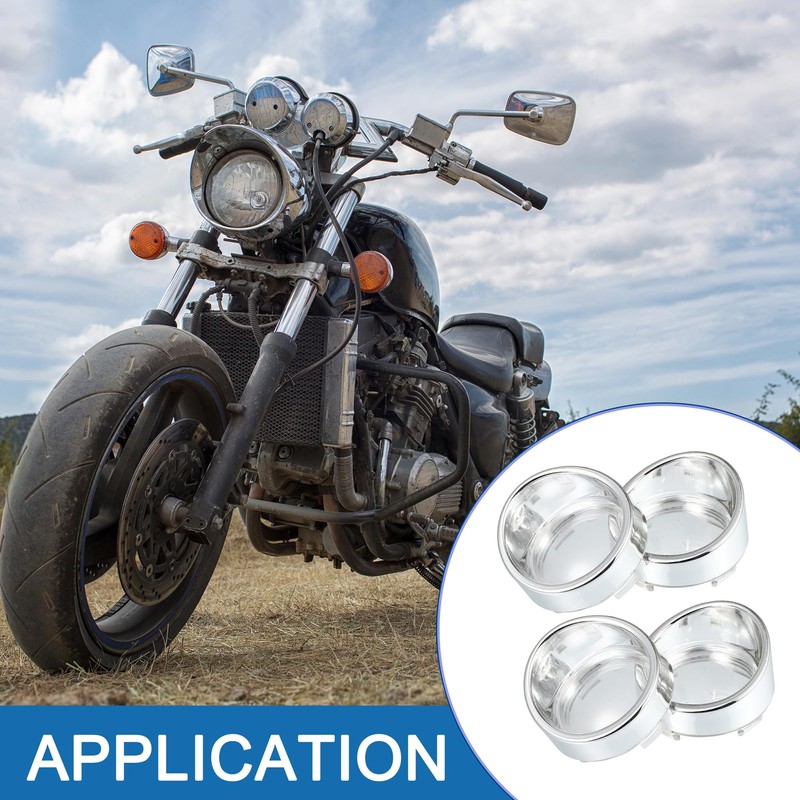 A ABSOPRO 6897300 Motorcycle Turn Signal Light Lens Cover 2"