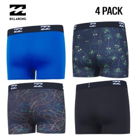 Billabong Boys Underwear 4 Pack Boxer Briefs for Boys 6-18 Durable Stretch Breathable Moisture Wicking