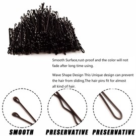 Smilco Black Bobby Pins - 200pcs, 2.4 Inch Hair Clips for Women - Secure Hold and Stylish Hair Accessories