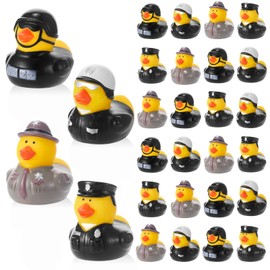 Deekin 12 Pcs Rubber Ducks Bulk 2 Inch Rubber Ducks Party Favor Decorations for Birthday Pool Party Occupation Cosplay (Police)
