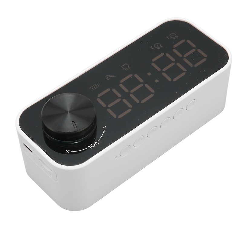 Bluetooth Speaker Alarm Clock Radio Digital LED Display Subwoofer Mini