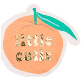 C.R. Gibson TW7-25640 Little Cutie Die Cut Disposable Paper Lunch Napkins, 6" x 6", Multicolor, 20 Pieces