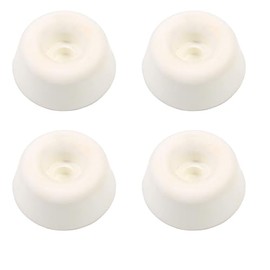 Toilet Seat Buffer Pads 19mm White Rubber Buffer Pads for Slam & Noise Dampener Replacement Bumper Pads Toilet Seat Fittings for Toilet Lid WC Cover Bathroom Hardware 4 Pack.