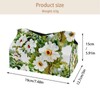 2 Pack Tissue Box Cover Holder, White Gardenia Rectangle Leather