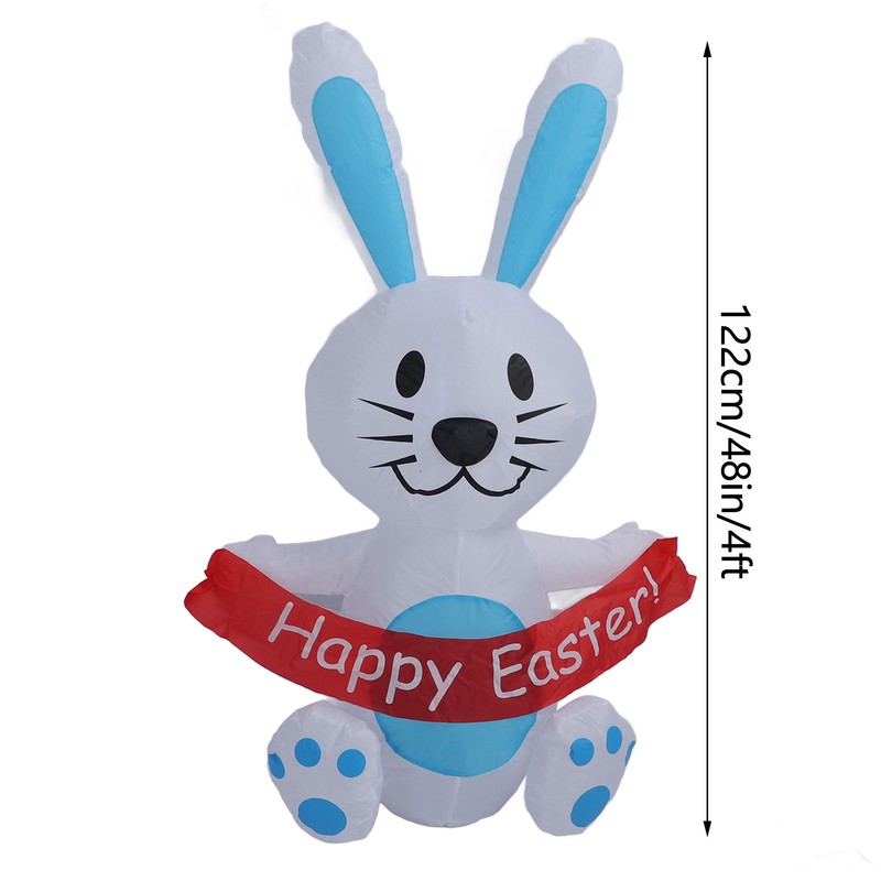 Easter Inflatable Bunny 4FT 210T Polyester IP44 Waterproof Easter Blow