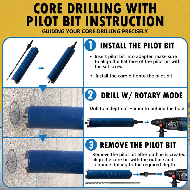 2-1/2" Dry Diamond Core Drill Bits for Brick and Block