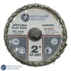 Benchmark Abrasives 2" Quick Change Zirconia Curved Flap Disc Grinding