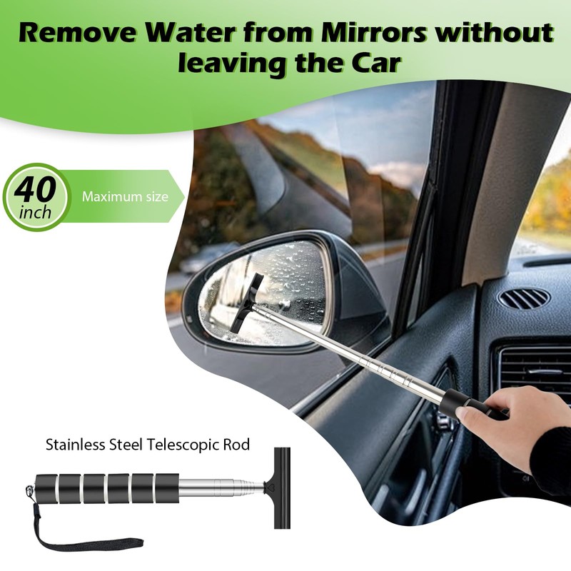NexaBrush 7PCS Windshield Cleaner Tool, Car Windshield Cleaner Tool+Side Mirror