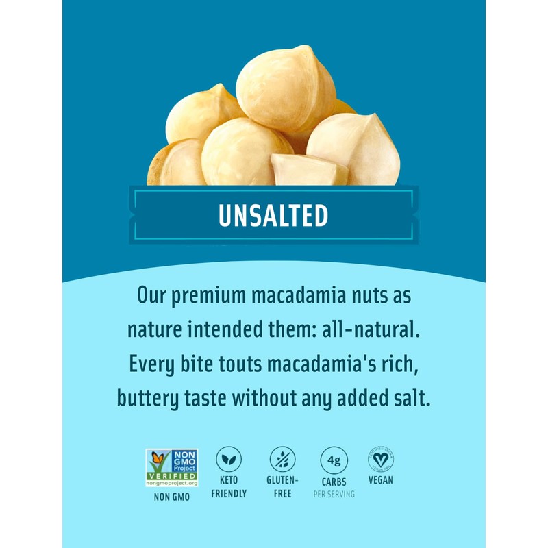 Mauna Loa Premium Hawaiian Roasted Macadamia Nuts, Unsalted Flavor 4