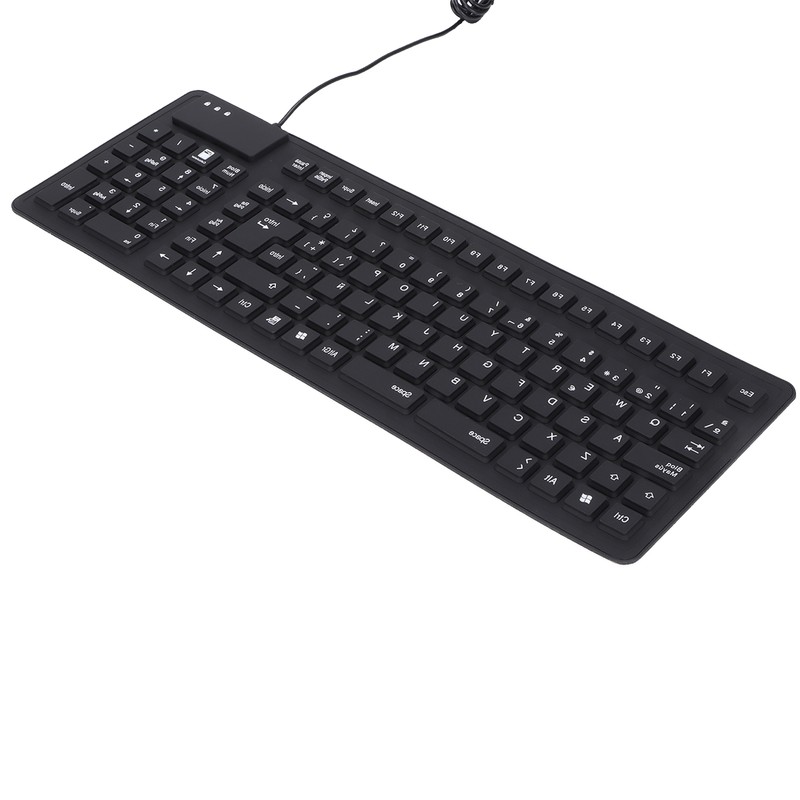 Keyboard 108 Key Spanish USB Wired Portable Foldable Quiet Waterproof