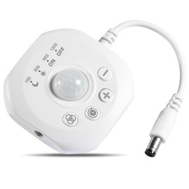 SUPERNIGHT Dimmer Switches for Led Lights, Pir Motion Sensor Switch for COB SMD5050 2835 Strip, DC 5-24V Dimming Controller for Gun Safe, Kitchen Cabinet, Pantry, Closet led Lighting