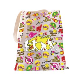 JYTAPP Softball Player Team Gift for Softball Lovers Love Softball Tote Bag Sport Theme Party Favor Bag Gift
