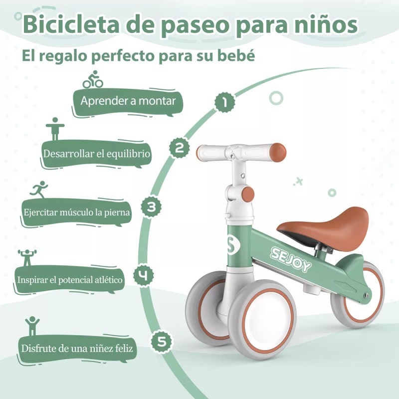 Sejoy BALBI-002 Mini Bici Bebe Bicicleta De Equilibrio Asiento Ajustable