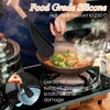 cobee 4PCS 12 Inch Silicone Cooking Spoon for Nonstick Cookwares,