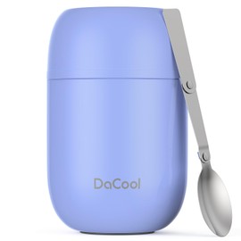 DaCool Food Thermo for Hot Food Stainless Vacuum Insulated Food Jar 16 Ounce Lunch Thermo for Hot Food Insulated Lunch Container Bneto for Cold Food for School Work Picnic Outdoors, Macaron-Purple