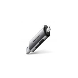 AXAGON CRE-SAC lecteur de Carte mémoire USB 3.2 Gen 1 (3.1 Gen 1) Type-A/Type-C Grey