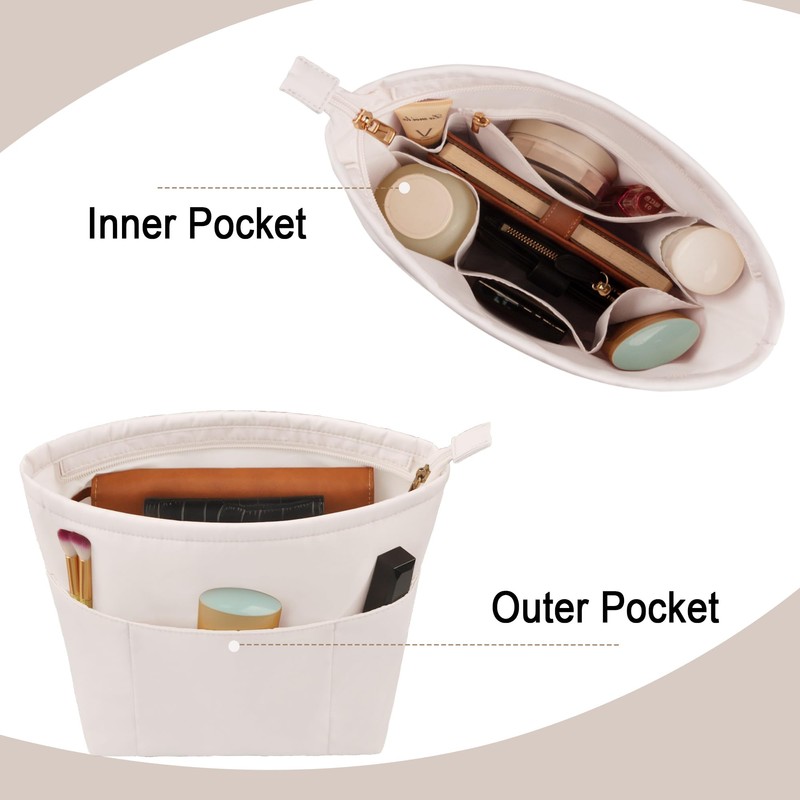 Vercord Purse Insert Organizers for Petite Tote Bag Organizer Insert