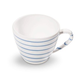 GMUNDNER KERAMIK Gourmet Coffee Cup Capacity 0.2 Litres Blue Flamed Crockery Handmade in Austria