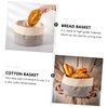 Ciieeo 1pc Cotton Rope Basket Bread Storage Rattan Basket Bag
