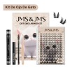 Jms&jms Kit De Cat Eye Pestañas,8-18mm,extensión De Pestañas
