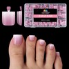 EBANKU Uñas postizas francesas para los dedos de los pies,