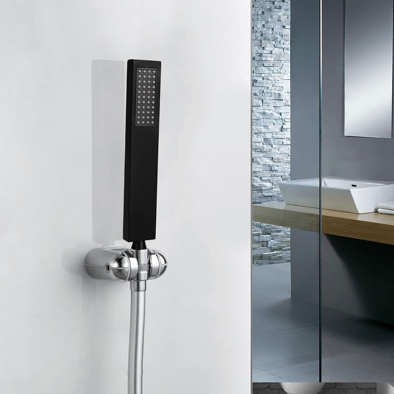 Handheld Shower Head, G1/2 Flat Square Shape Shower Head Hand‑Held