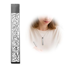 LEMLIN Islamic Quran Ayatul Kursi Pendant – with Arabic 3D Design, Stainless Steel Muslim Quran Pendant (Unisex), Prayer Pendant and Islamic Gift