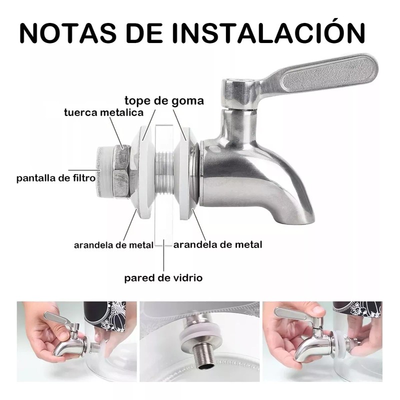Generic Llave Acero Inoxidable Para Garrafón Dispensador De Bebidas