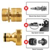 YELUN Garden Hose Quick Connect Solid Brass 3/4" GHT External