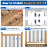Muzata 50Pack 32" Aluminum Deck Balusters Round Black Deck Railing