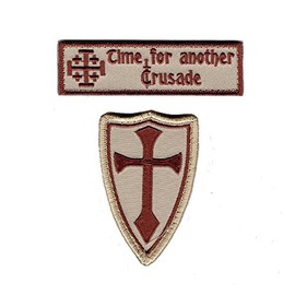 Time for Another Crusade Cross christian Hook patch