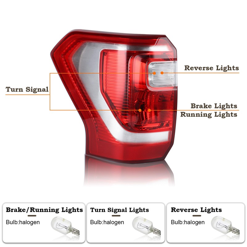 KAMDKI Left Driver Side Tail Light Fit for 2018 2019
