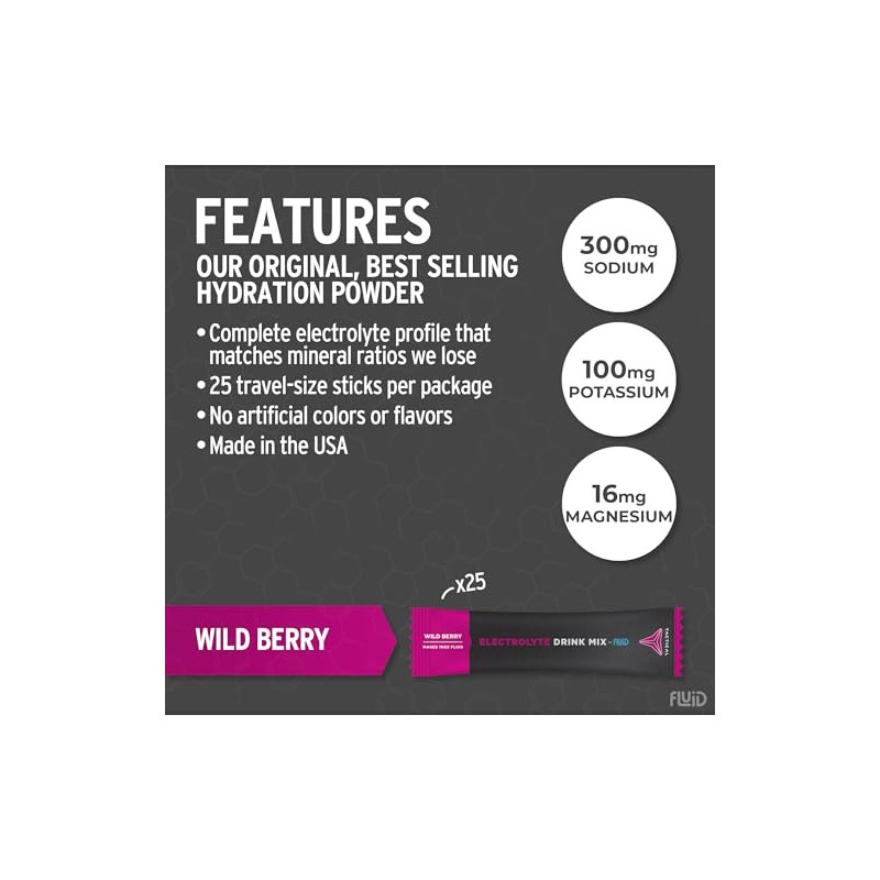Fluid Tactical Electrolyte Powder Packets - Rapid Hydration
