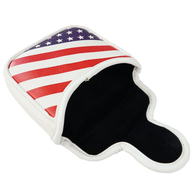 PU Leather USA Flag Golf Square Mallet Putter Club Cover