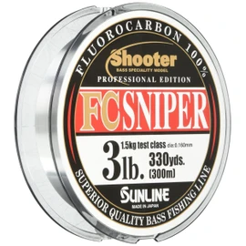 SUNLINE Fluorocarbon Line, Shooter, Sniper, 984.1 yd (300 m), 5 lbs, Natural Clear, Transparent