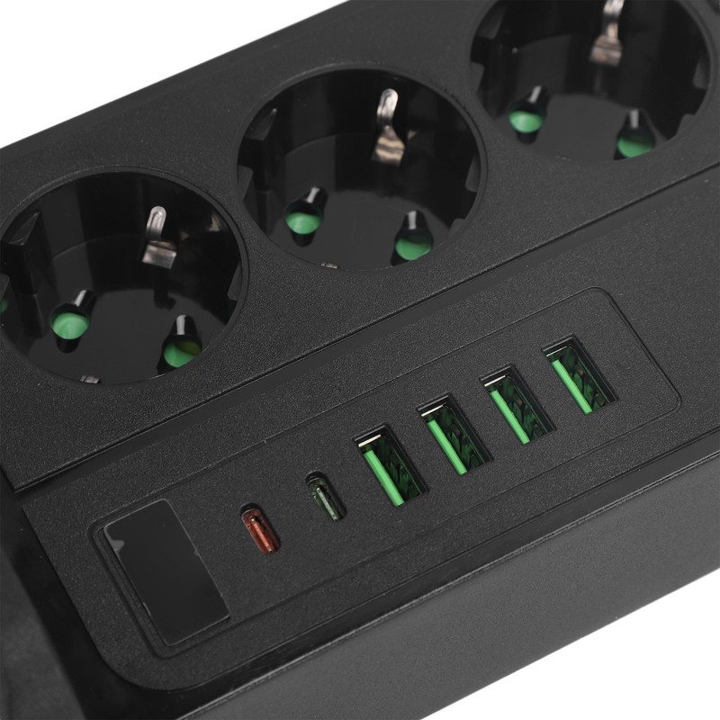 European Power Strip Wireless Charging USB TYPE C 4 Way
