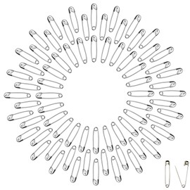 YOUOWO Safety Pins Silver 24mm Stainless Steel 300pcs Set Lock Needles Safety Pins Office Safety Pins Office Supplies Sewing Craft Handmade Knitting Tools Armband Stops Duvet Cover Stops Lock Needles