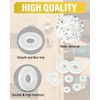 Caianwin 25Pcs M10 Washers White Nylon Flat Washers DIN9021 Plastic