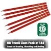 Essential Arts Class Pack of 144 HB Wooden Hexagonal Drawing