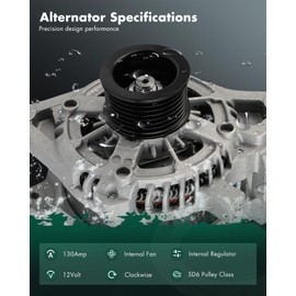 SCITOO SCITOO Alternator Fits for Toyota for Tacoma 3.5L 2016-2021 21247 12V 130Amp CW SD6 Pulley Class 27060-0P350 104211-3761