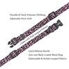 Olahibi Dog Collar Leash Set, Leopard Pattern, Polyester Material, 5ft