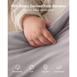 Yoofoss Rayon Made from Bamboo Baby Sleep Sack 0-6 Months 1.0 Tog Baby Wearable Blanket, Super Soft Infant Toddler Sleeping Sack 2-Way Zipper