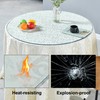 TesNus 18" Clear Round Glass Table Top, 1/4" Thick Tempered